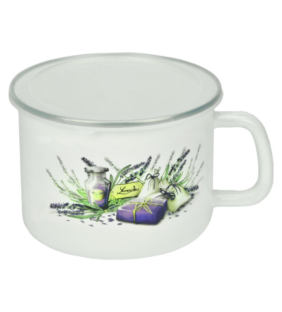 KUBEK DO MLEKA 14CM LAWENDA FLD-L0096 ***