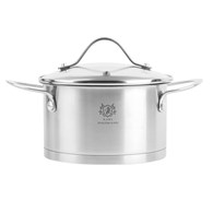 GARNEK STALOWY ZE SKLANĄ POKRYWĄ DORIAN 16CM HASU9