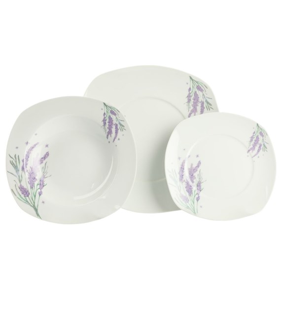 KPL. OBIADOWY18CZ KWADRAT VERONA LAWENDA PORCELANA