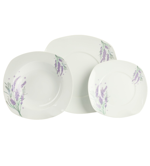KPL. OBIADOWY18CZ KWADRAT VERONA LAWENDA PORCELANA