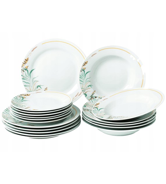 KPL. OBIADOWY 18CZ OKRĄGŁY MODENA TRAWA PORCELANA