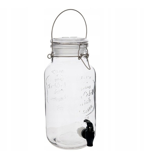 SŁÓJ SZKLANY Z KRANEM 3,5L FITA9