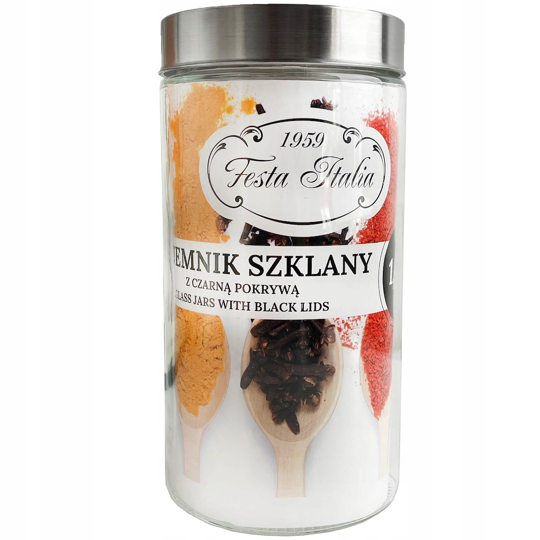 POJEMNIK SZKLANY ZE STALOWĄ POKRYWĄ 1700ML FITA15