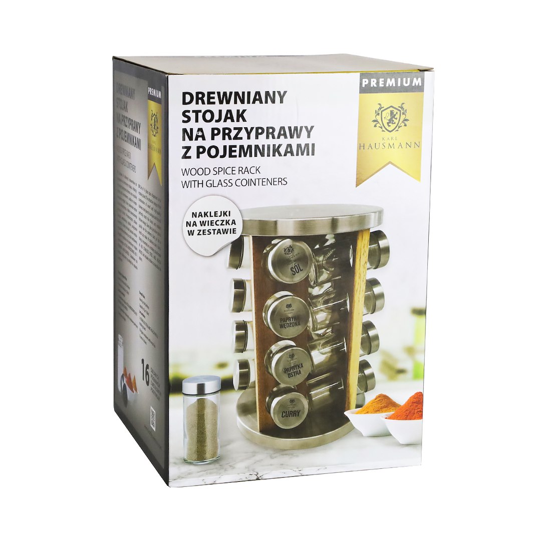 STOJAK NA PRZYPRAWY 16EL OBROTOWY DREW/STAL 3403