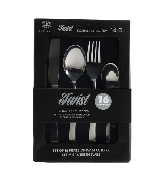 KPL. 16SZT SZTUĆCÓW STALOWYCH TWIST