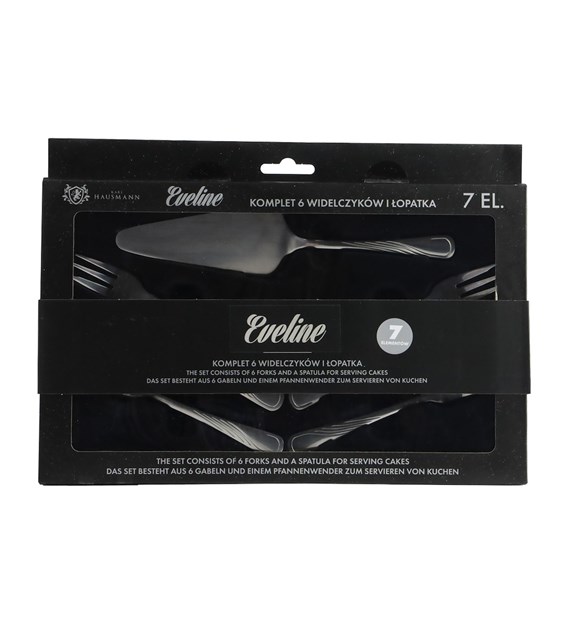 KPL. 6 WIDELCZYKÓW + ŁOPATKA DO TORTU - EVELINE