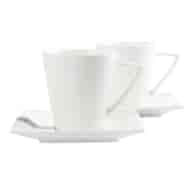 KPL.FILIŻANKA ZE SPODKIEM 220ML MELANIA 2SZT JY108