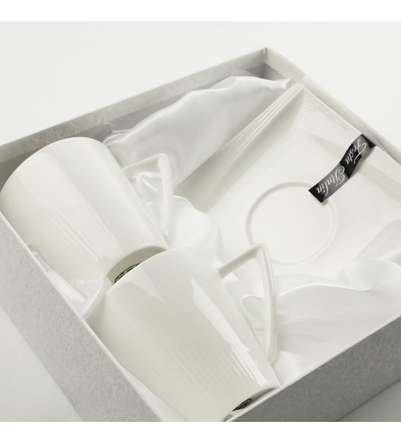 KPL.FILIŻANKA ZE SPODKIEM 220ML MELANIA 2SZT JY108