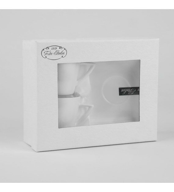 KPL. 2X FILIŻANKA ZE SPODKIEM MELANIA 80ML JY109CD