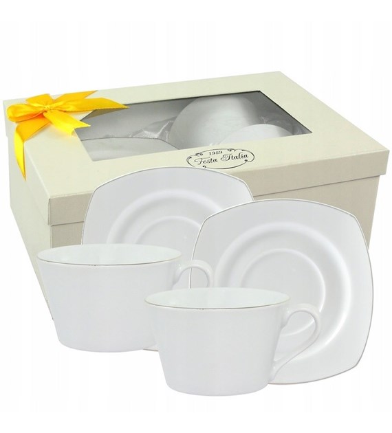 KPL.2 FILIŻANEK ZE SPODKIEM 220ML BIANCA FIT8