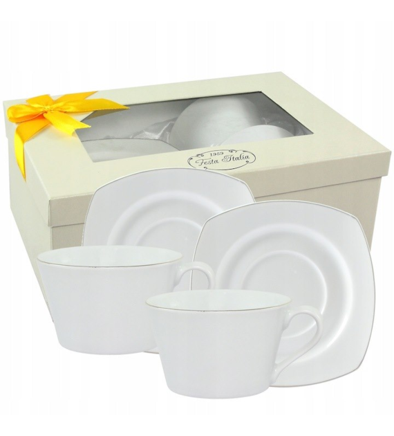 KPL.2 FILIŻANEK ZE SPODKIEM 220ML BIANCA FIT8