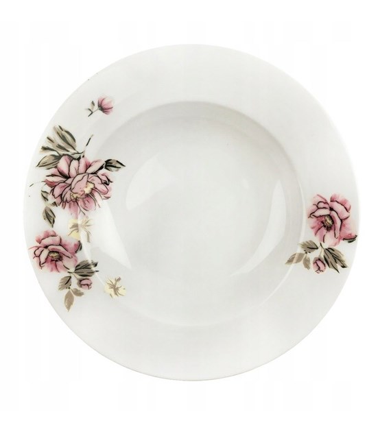 TALERZ GŁĘBOKI 23CM KWIATY FIT10