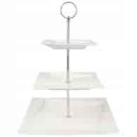 PATERA TRZY-POZIOMOWA SREBRNA VIVA