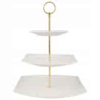 PATERA TRZY-POZIOMOWA ZŁOTA IZABELLA