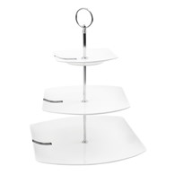 PATERA TRZY-POZIOMOWA SREBRNA IZABELLA