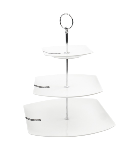 PATERA TRZY-POZIOMOWA SREBRNA IZABELLA