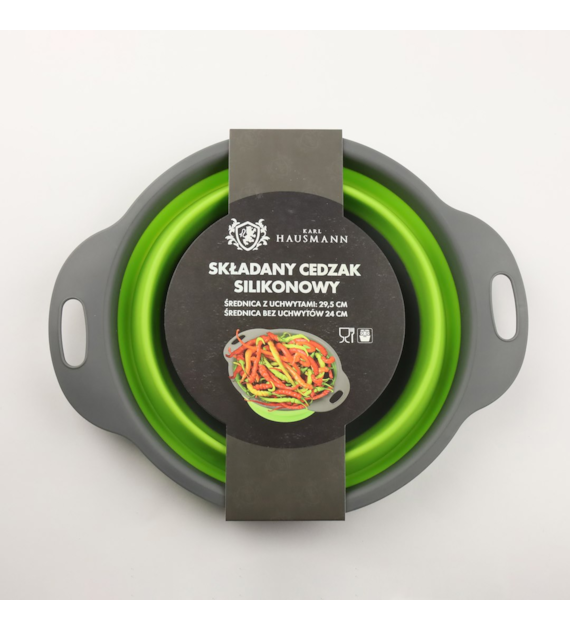 SKŁADANY CEDZAK SILIKONOWY 29,5CM OKRĄGŁY  KHT23