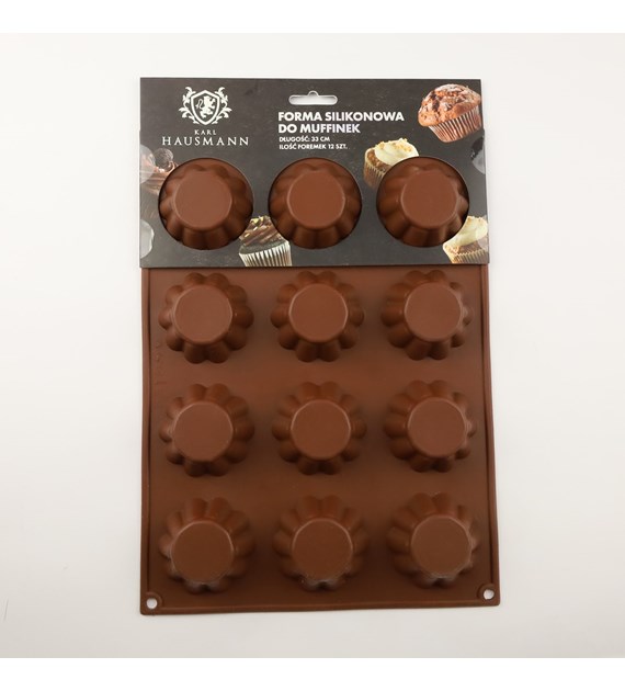 FORMA DO MUFFINEK SILIKONOWA 12SZT 33CM KHT32