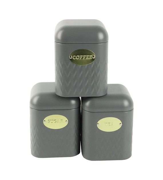 KPL.POJEMNIKÓW STAL ESTELLA 3SZT SZARE GS-03652