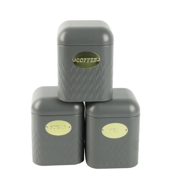 KPL.POJEMNIKÓW STAL ESTELLA 3SZT SZARE GS-03652