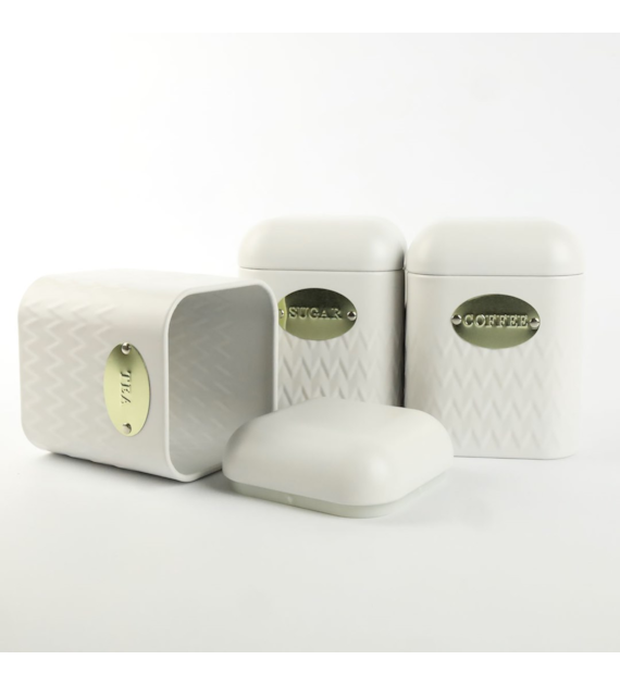 KPL.POJEMNIKÓW STAL ESTELLA 3SZT BIAŁE GS-03652