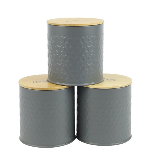 KPL 3 SZARYCH POJEMNIKÓW STAL. RAFAEL GS-03626