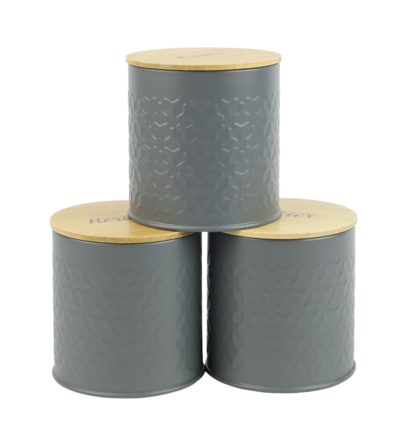 KPL 3 SZARYCH POJEMNIKÓW STAL. RAFAEL GS-03626