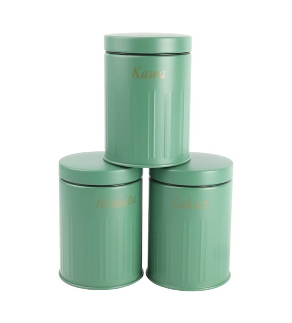 KPL 3 ZIELONYCH  POJEMNIKÓW STAL. ROSARIO GS-03647