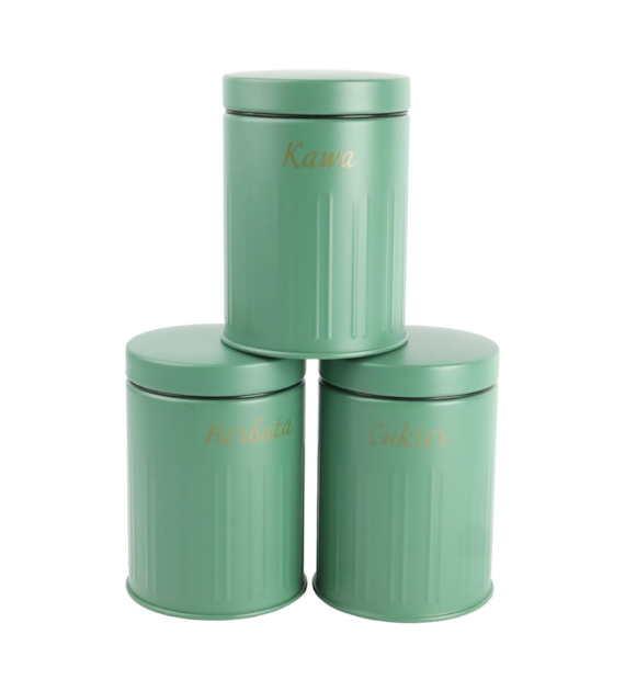 KPL 3 ZIELONYCH  POJEMNIKÓW STAL. ROSARIO GS-03647