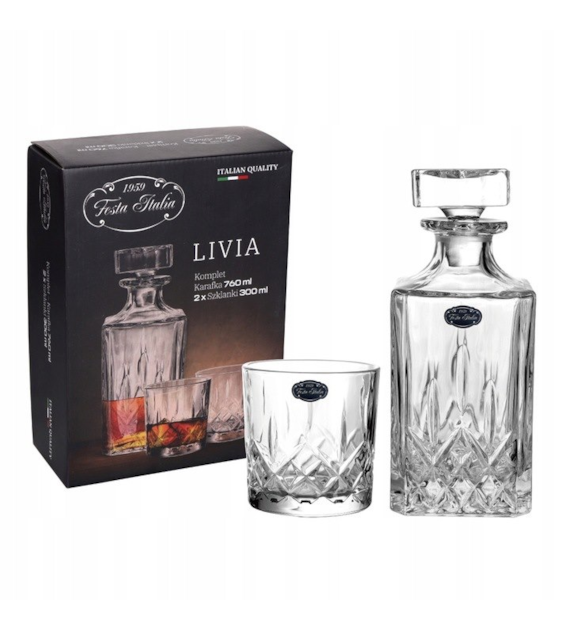 KPL.KARAFKA 760ML/2 SZKLANKI 300ML LIVIA GB12024JC