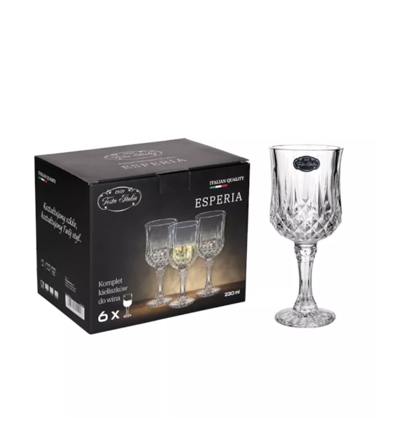 KPL 6 KIELISZKÓW DO WINA 230ML ESPERIA LXZS3203