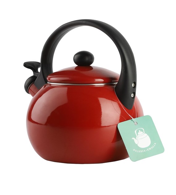 CZAJNIK EMALIOWANY CZERWONY 2,2L JANOSIK  FT7