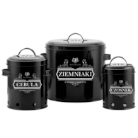 KPL.3 POJEMNIKÓW DO PRZECHOWYWANIA CZARNY K/HAUS