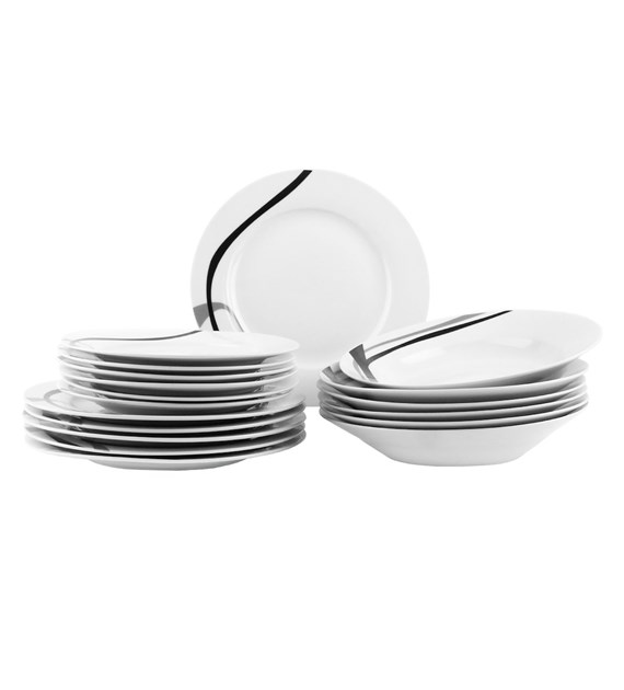 KPL. OBIADOWY 18CZ OKRĄGŁY MODENA FALA PORCELANA