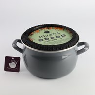 GARNEK EMALIOWANY SZARY HELENA 4L 20CM ZX20