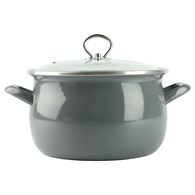 GARNEK EMALIOWANY SZARY HELENA 5,5L 22CM ZX22