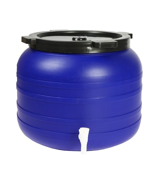 BECZKA 100L Z KRANEM ZAKRĘCANA OKRĄGŁA