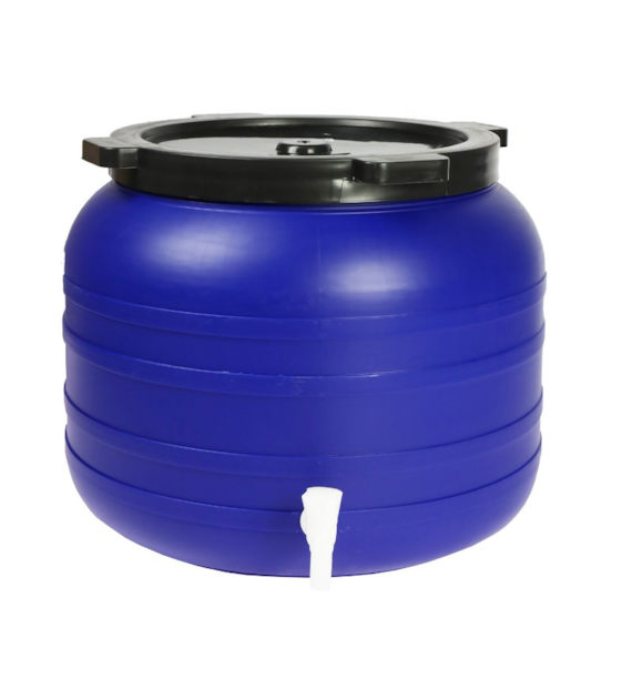 BECZKA 100L Z KRANEM ZAKRĘCANA OKRĄGŁA