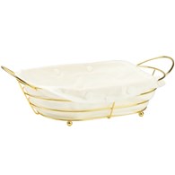 KOSZYK NA PIECZYWO CHLEB BIAŁY ZŁOTO 23KC-256