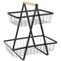PIĘTROWY KOSZYK NA OWOCE CZARNY 23KC-443-2