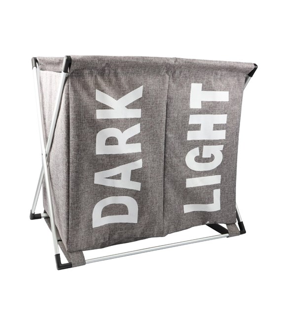 KOSZ NA PRANIE 2 KOMORY 59x38x57CM 24F19HA-001