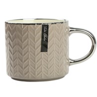 KUBEK PORCEL.470ML SREBRNY/BRUDNY RÓŻ PL24005BR