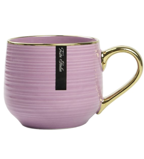 KUBEK PORCELANOWY 400ML ZŁOTY/FIOLETOWY PL24007F