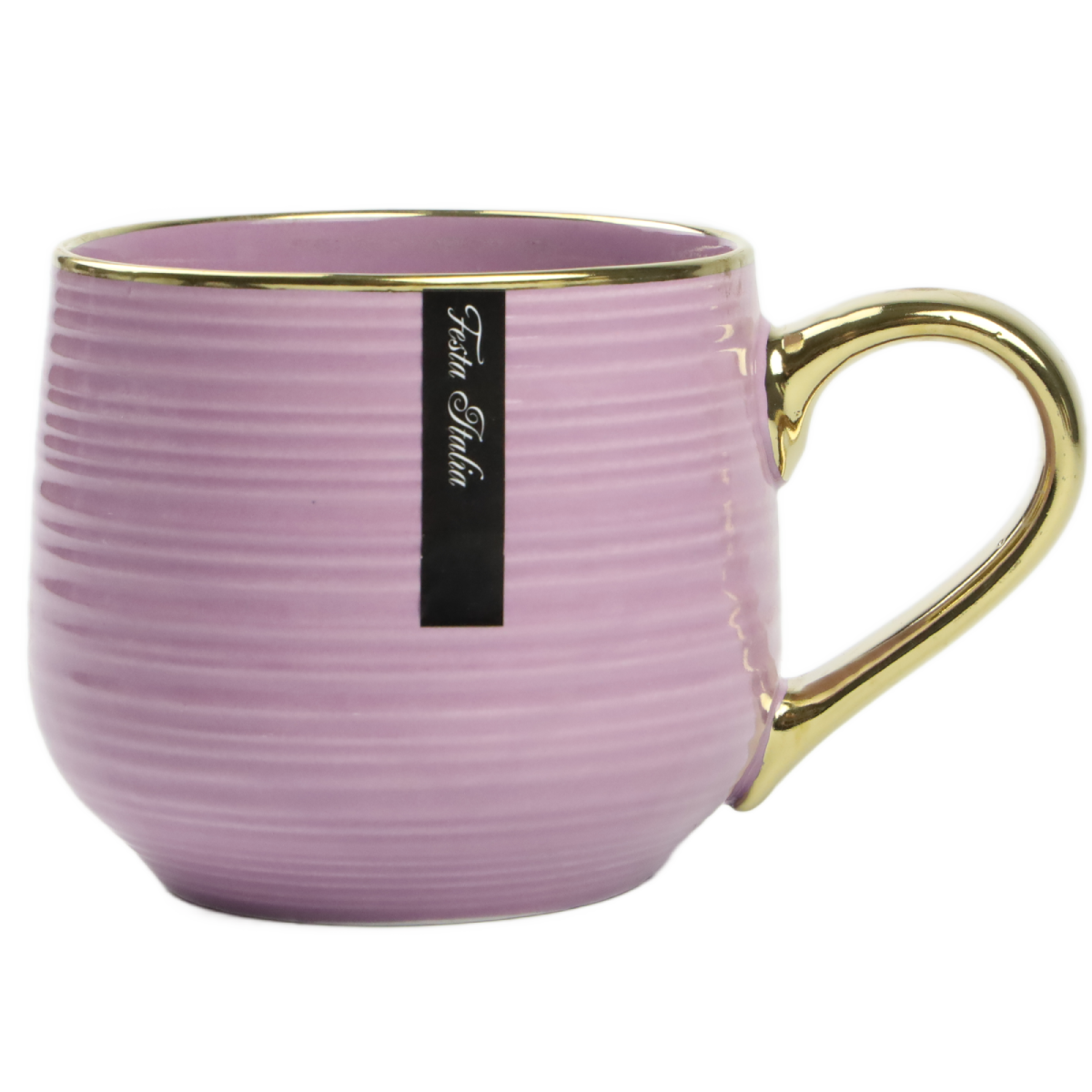 KUBEK PORCELANOWY 400ML ZŁOTY/FIOLETOWY PL24007F