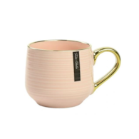 KUBEK PORCELANOWY 400ML ZŁOTY/RÓŻOWY PL24007R