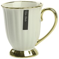 KUBEK PORCEL.240ML ZŁOTY/KREMOWY PL24008B