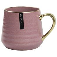 KUBEK PORCELANOWY 570ML ZŁOTY/LILIOWY PL24011L