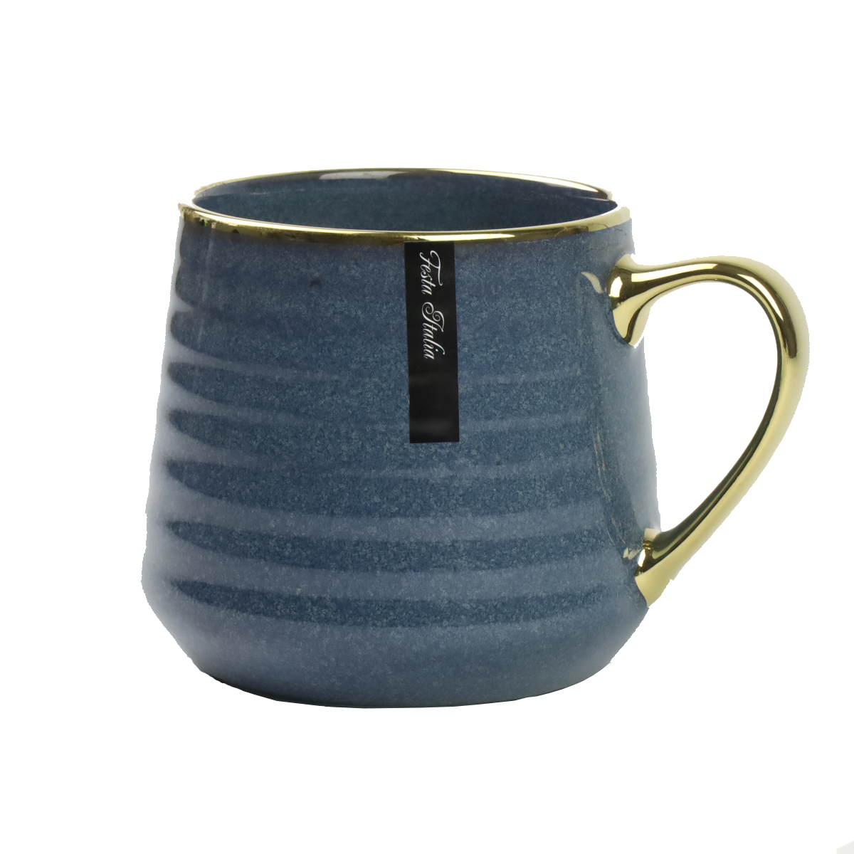 KUBEK PORCELANOWY 570ML ZŁOTY/GRANATOWY PL24011G