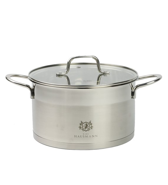 GARNEK STALOWY 18/10 TYTAN 22CM TYT22