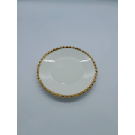 TALERZ PORCELANOWY 20CM ZŁOTA PERŁA  ZD9613